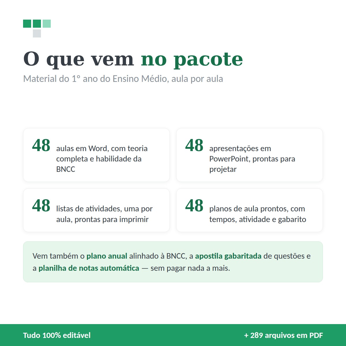 São 192 arquivos editáveis, mais 289 em PDF.